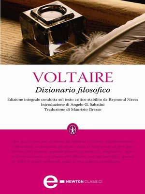 cover image of Dizionario filosofico